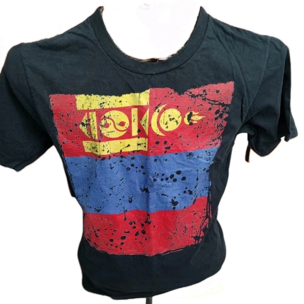 MONGOLIA Faded Flag Mens Sm T-Shirt  Mongol ULS Football Ring Spun No Side Seams